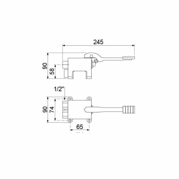 Grifo Pedal agua caliente 542916