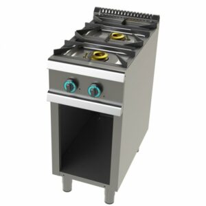 Cocina a gas con mueble de 2 fuegos 6+4,5 Kw SerIe 700 JUNEX con medidas 400x730x900h mm FO7N200