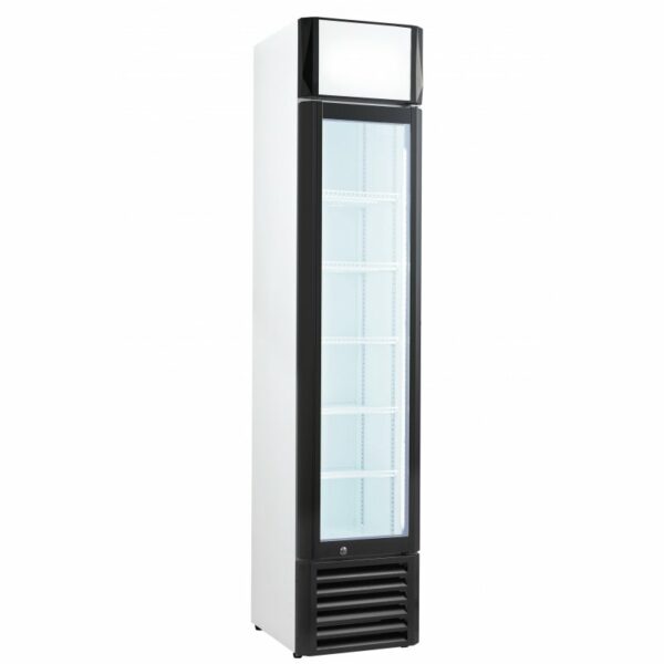 Armario Expositor Refrigerado con puerta de vídrio Slim line de 390x480x1880mm CSL-160