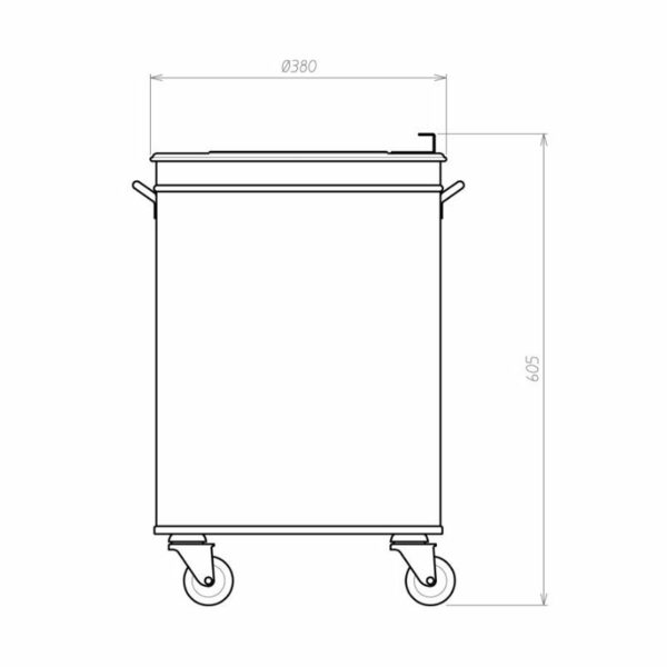 Cubo para utilizaciones varias con pedal de 105 litros CUVP-105 EDENOX