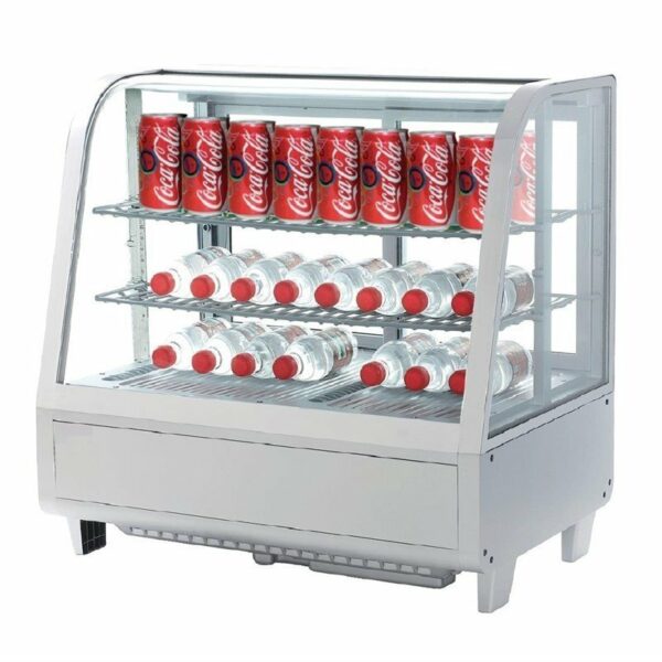 Vitrina Expositora Refrigerada Blanca 4 caras Sobremostrador XCW100L-B