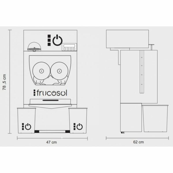 Exprimidora de zumos Automática Modelo FCOMPACT FRUCOSOL