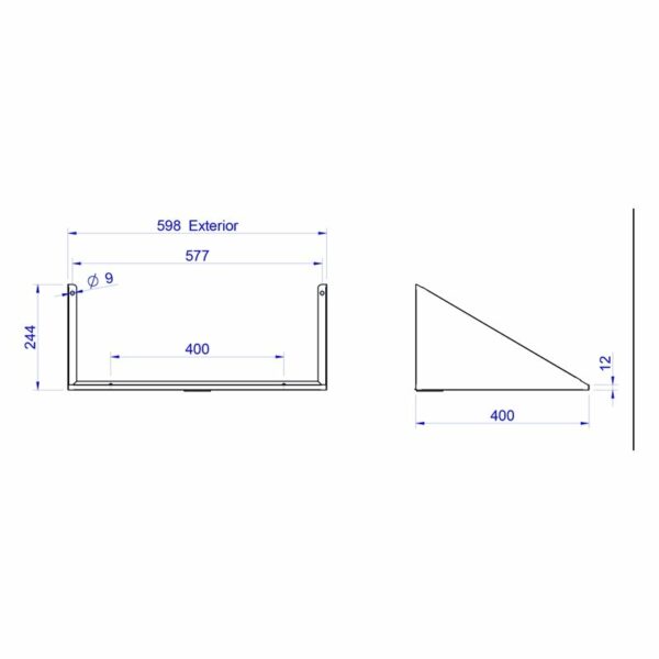 Soporte mural para microondas y otros de 600x400x400mm EMM-64 EDENOX