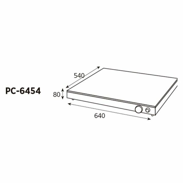 Placa caliente de sobremesa 1 zona de cocción PC-5050 EDENOX