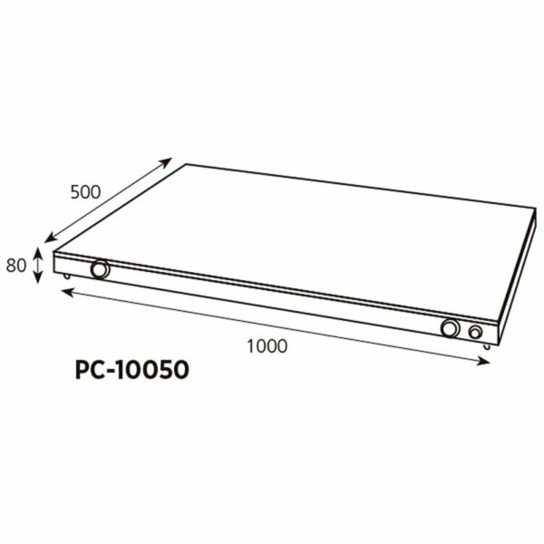 Placa caliente de sobremesa 1 zona de cocción PC-5050 EDENOX