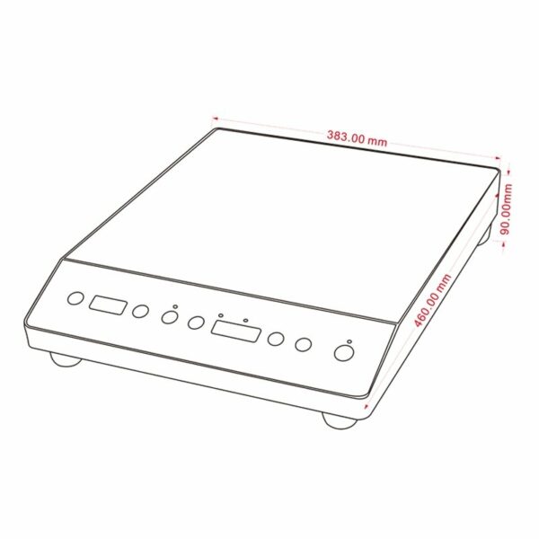 Inducción de sobremesa de 60-120°C y 10 niveles de potencia ISM-35 E EDENOX