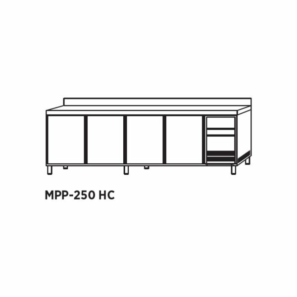 Mesas Refrigeradas Gastronorm Serie 800 Euronorma MPP EDENOX