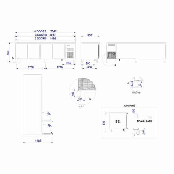 Mesas Refrigeradas Gastronorm Serie 800 Euronorma MPP EDENOX