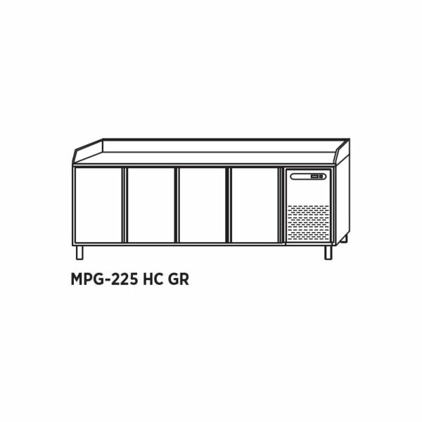 Mesa Refrigerada para preparación de ensaladas y pizzas Serie GN 1/1 MPGE2 EDENOX