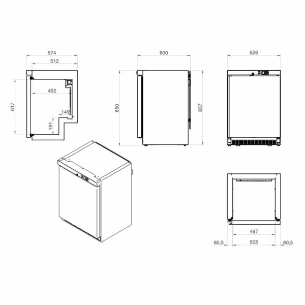 Armario refrigerado 248 litros APS-261 EDENOX