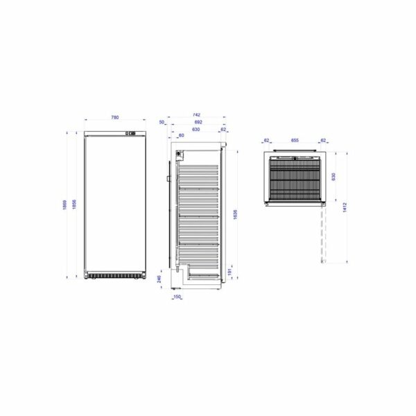 Armario refrigerado 248 litros APS-261 EDENOX