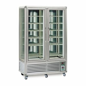 Armario refrigerado 4 caras de cristal Pastelerías 350 litros Bitemperatura SNELLE350BTVBISNEW EUROFRED