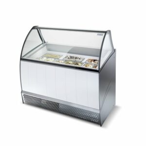 Vitrina Expositora Refrigerada Profesional para Heladerías Cristal Curvo NEW BERMUDA EUROFRED