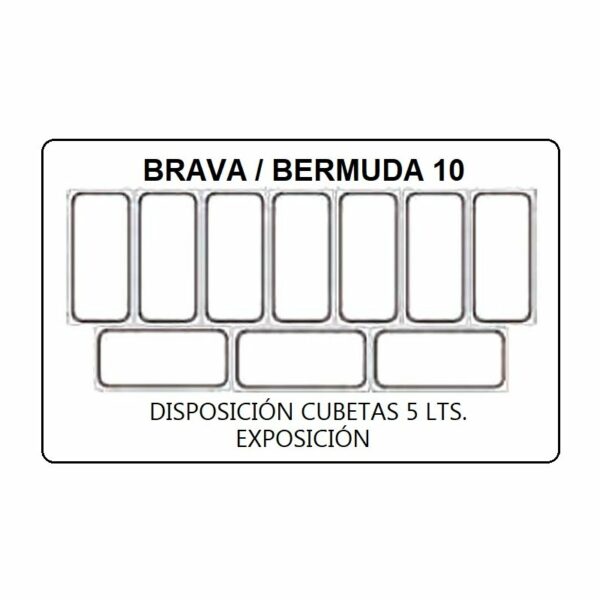 Vitrina Expositora Refrigerada Profesional para Heladerías Cristal Curvo COF BRAVA-BERMUDA DIFRIHO