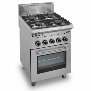 Cocina a Gas de 4 o 6 Fuegos Fondo 650 Con Horno Línea SMART 650 MBM