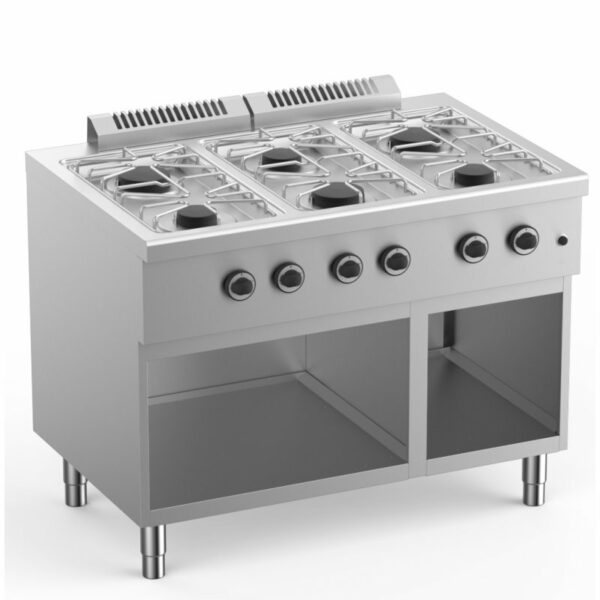 Cocina a Gas 6 fuegos con Mueble Fondo 700 ELFU711A START LINE