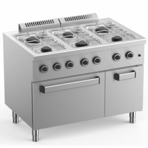 Cocina a Gas 6 Fuegos con Horno Fondo 700 ELFU711 START LINE