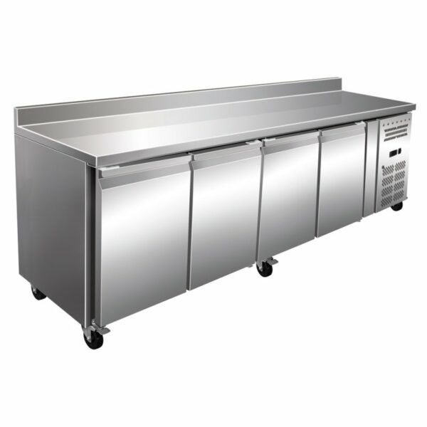 Mesa Refrigerada Snack Acero Inoxidable 4 Puertas 2230x600x960h mm PEKIN SNACK4200TN