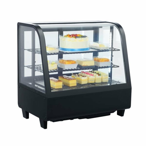 Vitrina Expositora Refrigerada Negra 4 caras Sobremostrador XCW100L-B