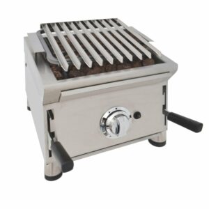 Barbacoa A Gas 40 Cm Piedra Volcánica ARILEX Con Parrilla Inoxidable Regulable En 3 Alturas Línea 600 40BAR