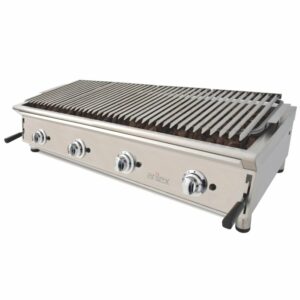 Barbacoa A Gas 130 Cm Piedra Volcánica ARILEX Con Parrilla Inoxidable Regulable En 3 Alturas 130BAR